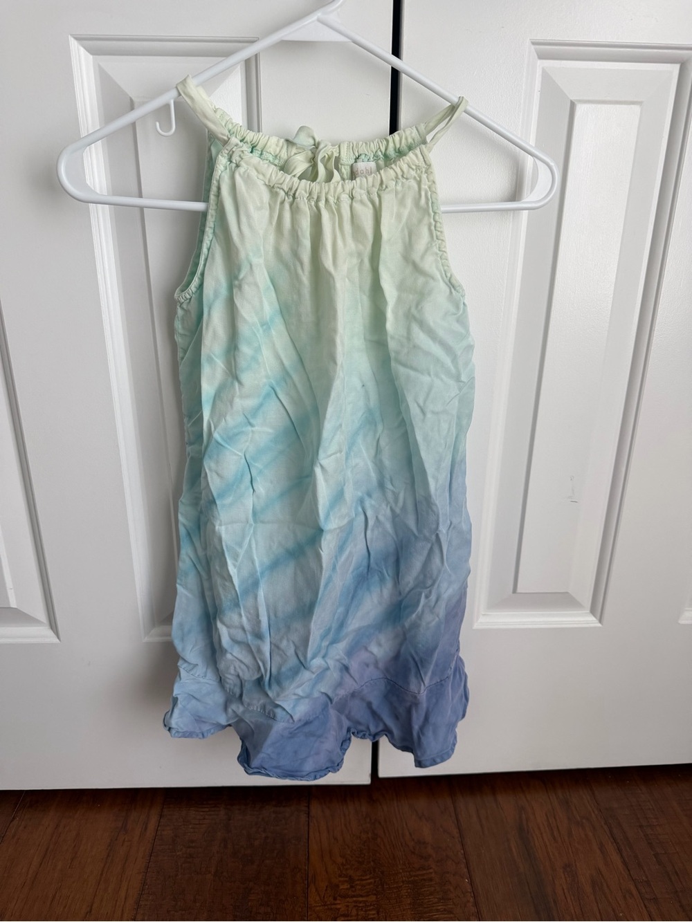 Bella D. Ombre Green to Blue Girls Dress size 6